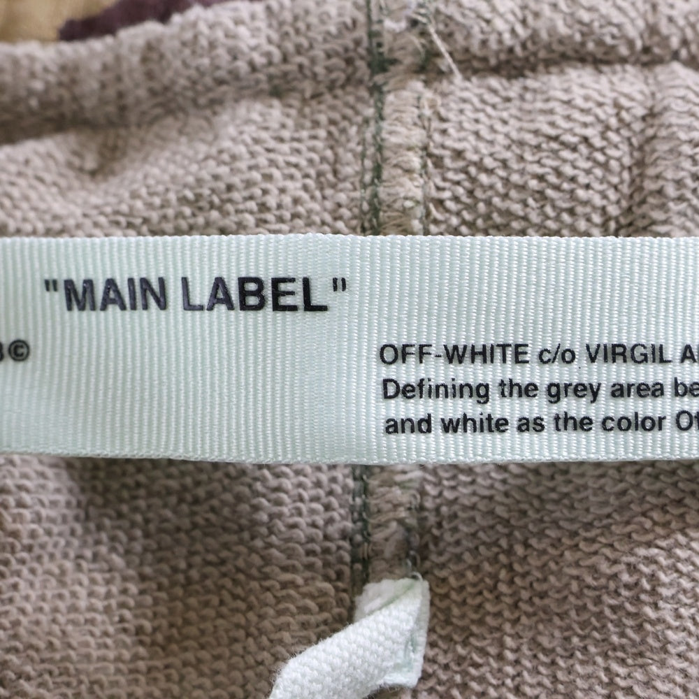 OFF-WHITE(オフホワイト) 18SS カモ柄 サイドジップポケット コットン スウェットパンツ ブラウン/カーキ OMCH007S18600022