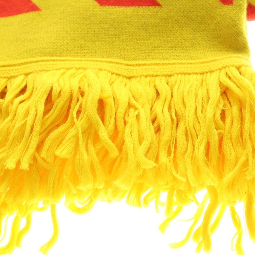 OFF-WHITE(オフホワイト) ARROWS REVERSIBLE SCARF アローズ リバーシブル スカーフ フリンジマフラー イエロー/レッド