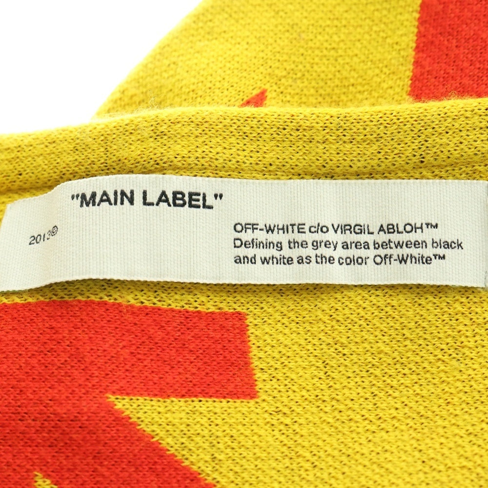 OFF-WHITE(オフホワイト) ARROWS REVERSIBLE SCARF アローズ リバーシブル スカーフ フリンジマフラー イエロー/レッド