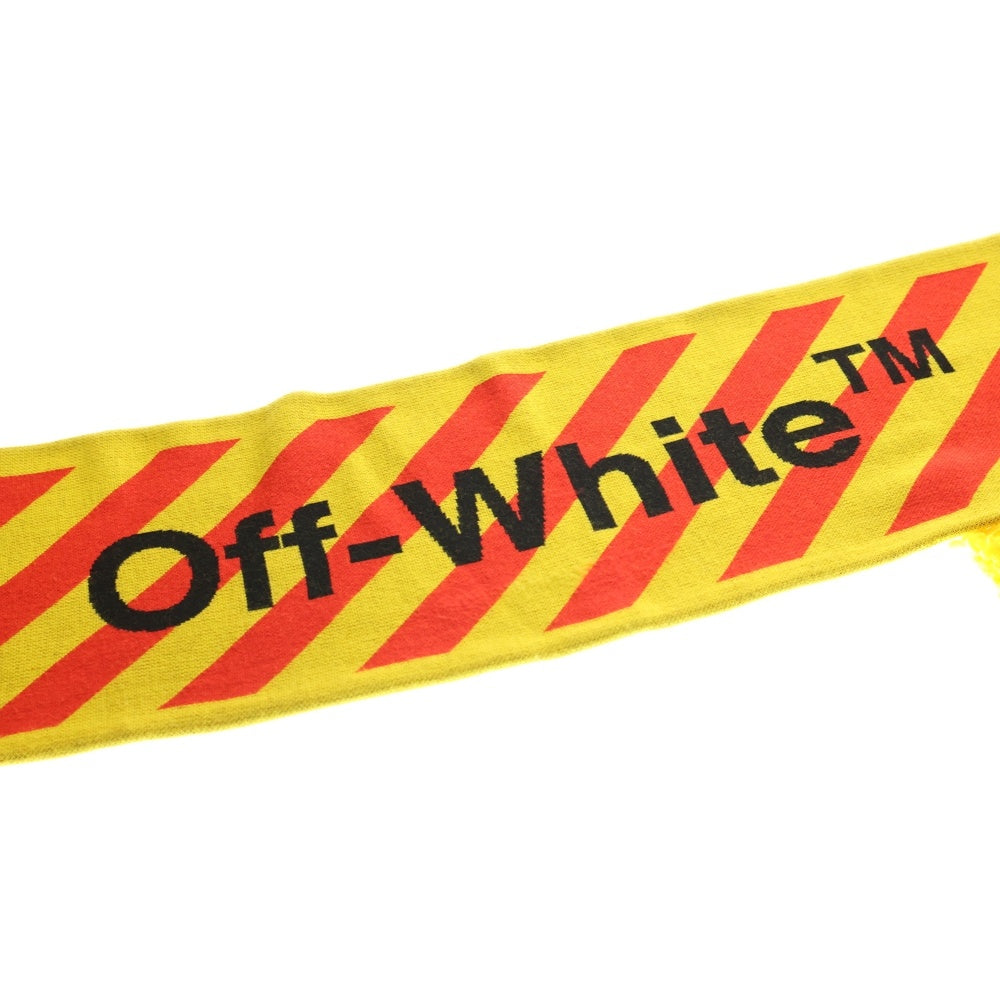 OFF-WHITE(オフホワイト) ARROWS REVERSIBLE SCARF アローズ リバーシブル スカーフ フリンジマフラー イエロー/レッド