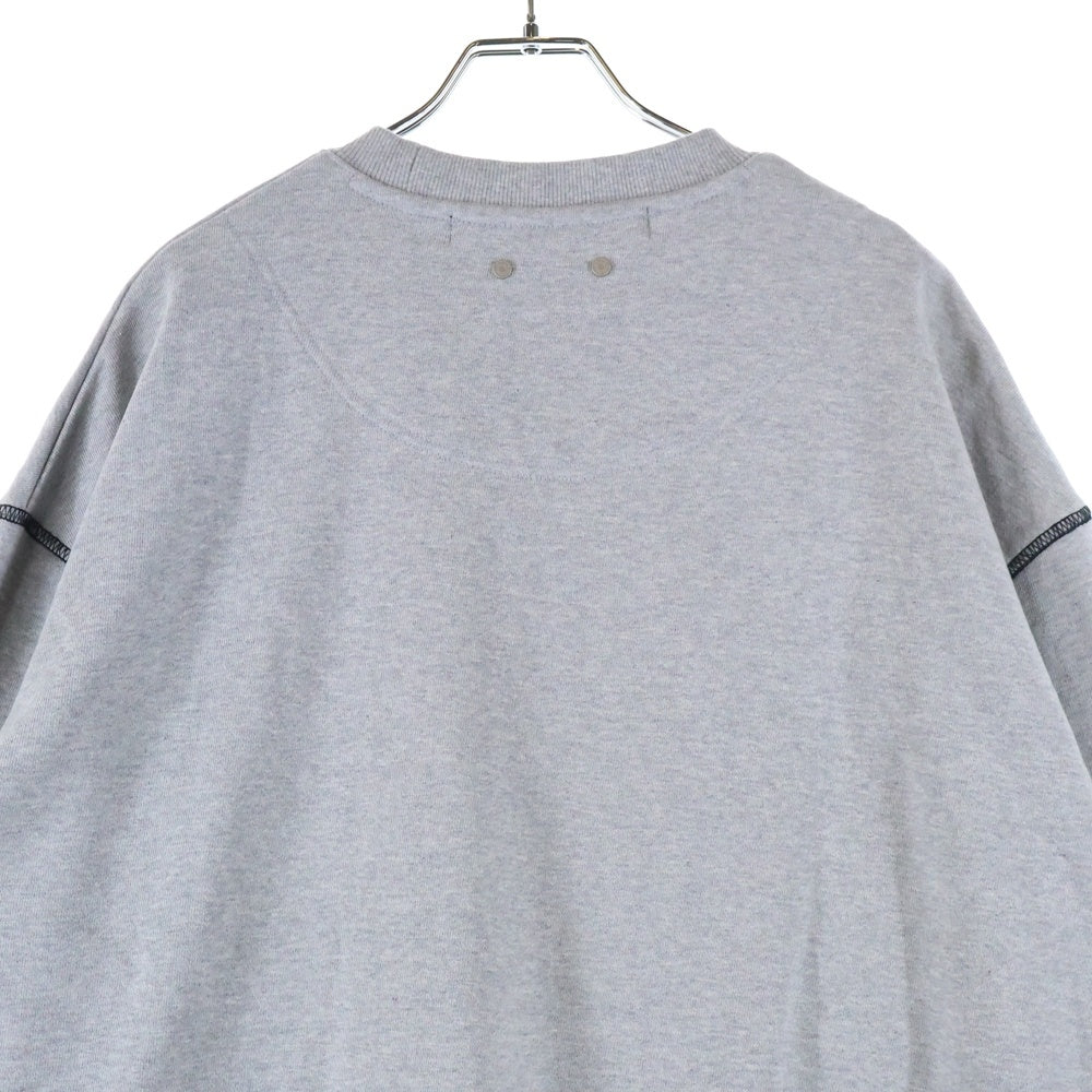 ADSB ANDERSSON BELL(アンダースンベル) ローズ 刺繍 クルーネックスウェットトレーナー グレー