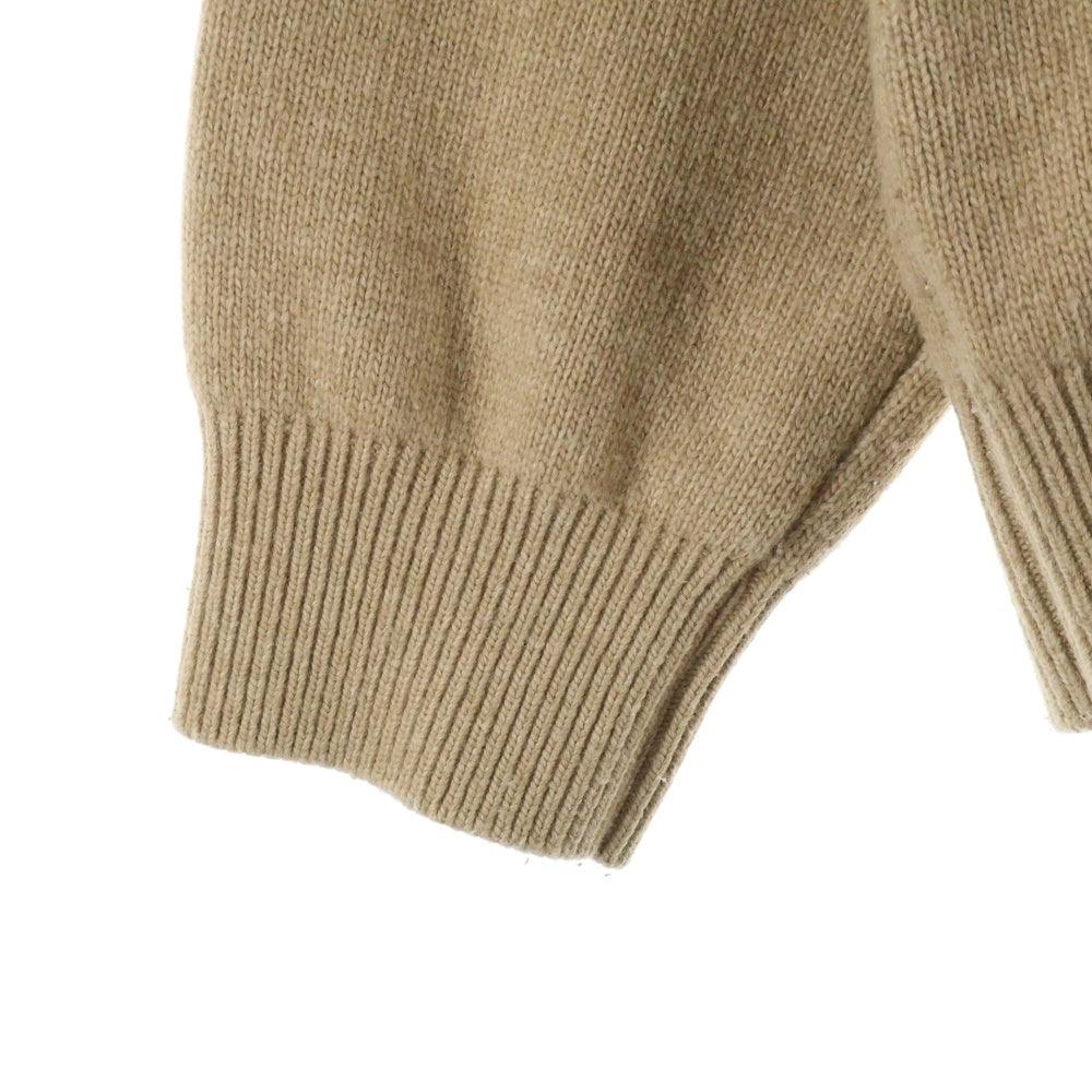 ADER ERROR(アーダーエラー) 20AW バックロゴパッチ Vネックニットセーター ブラウン BTAFWLK09BG1