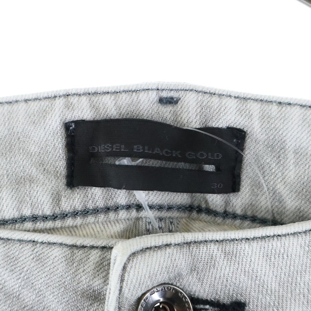 DIESEL BLACK GOLD(ディーゼルブラックゴールド) ブリーチド スリム スキニー デニムパンツ グレー