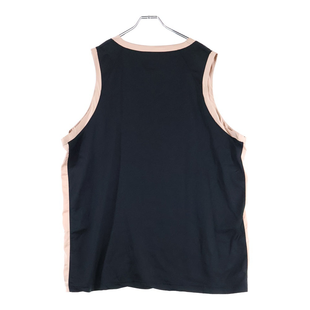 Needles(ニードルス) パピヨンロゴエンブロイダリー ラウンドネック タンクトップ ブラック/ピンク EJ181