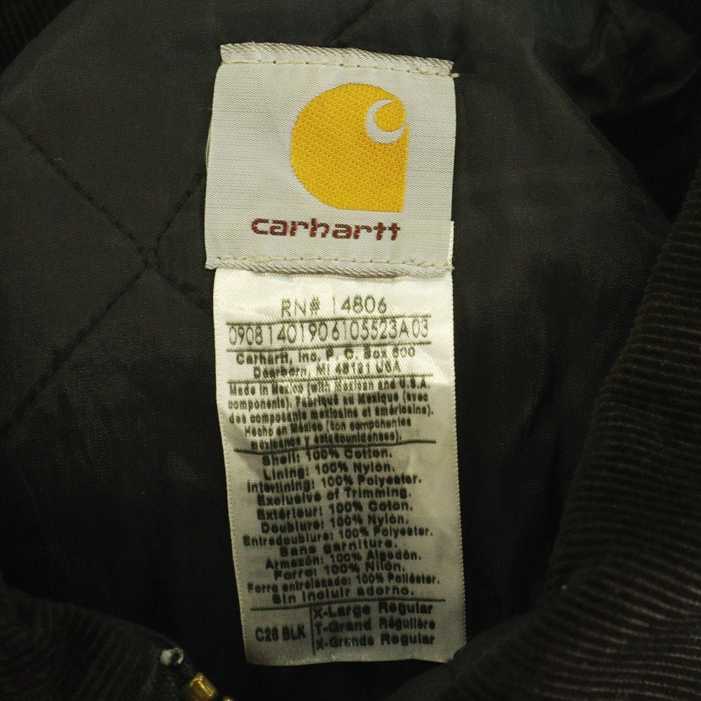 CARHARTT(カーハート) SANDSTONE TRADITIONAL COAT サンドストーン トラディショナル ダックコート ジャケット C26 BLK