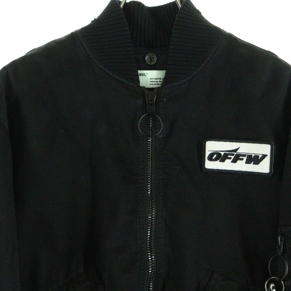 OFF-WHITE(オフホワイト) 18AW Vintage Bomber Jacket ヴィンテージ ボンバー ジャケット ブラック OMEA130E18135001