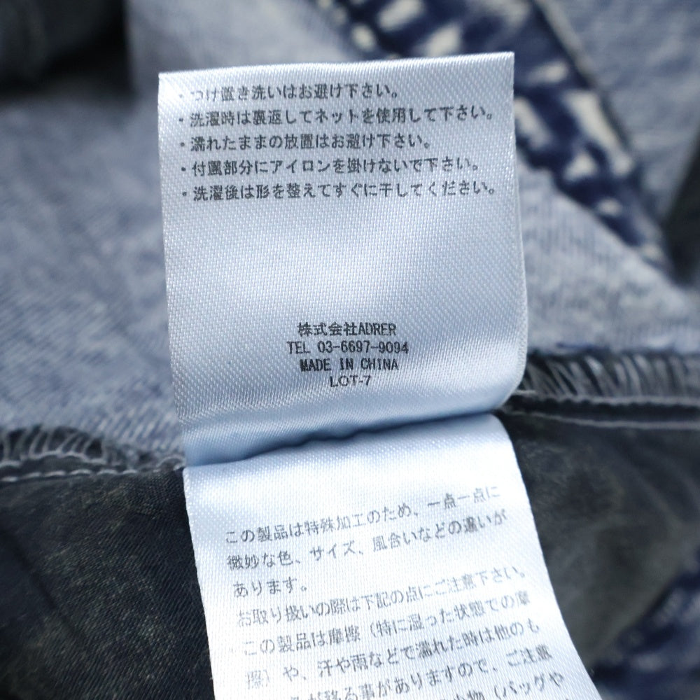 ADRER(アドラー) ヴィンテージ メイクワイドテーパードデニムパンツ インディゴ ADPAS1023001