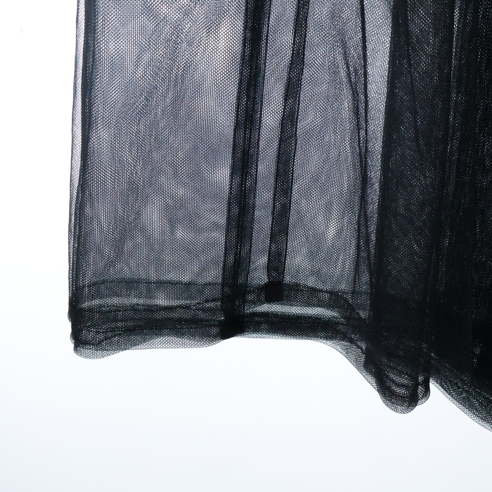 NOIR KEI NINOMIYA(ノワール ケイニノミヤ) 17AW チュール ギャザー ボリューム エンパイアライン ドレス ワンピース レディース ブラック 3T-O005