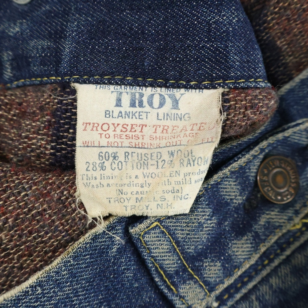 Levi's(リーバイス) 60S VINTAGE 559XX 3rd ビッグE 均等V ボタン裏D ブランケット付き デニムトラッカー ジャケット インディゴ