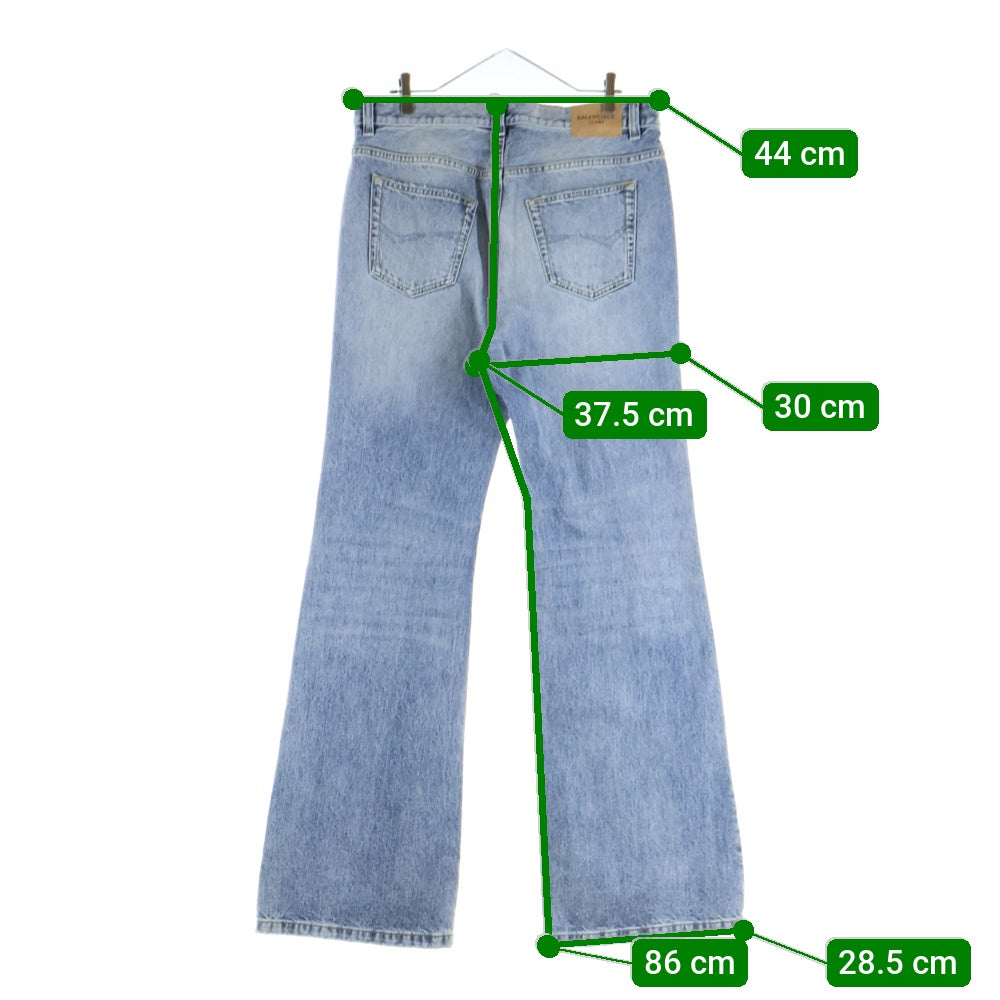 BALENCIAGA(バレンシアガ) Flared Pants Blue Authentic Ring フレアド