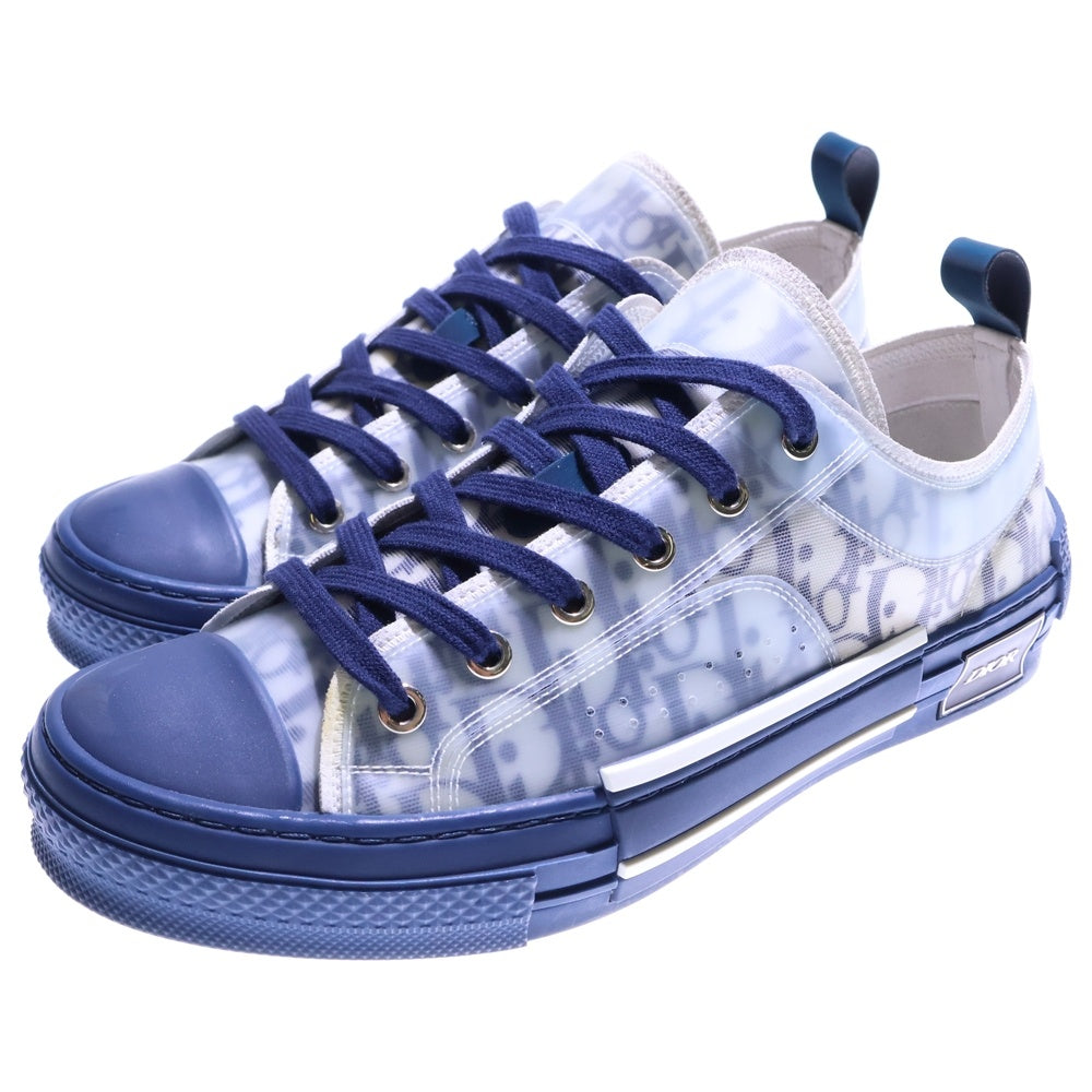 DIOR(ディオール) B23 オブリーク キャンバス クリアラバー ローカットスニーカー ブルー/ホワイト 3SN249YNT