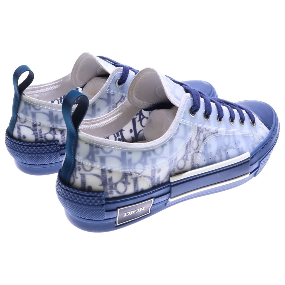 DIOR(ディオール) B23 オブリーク キャンバス クリアラバー ローカットスニーカー ブルー/ホワイト 3SN249YNT