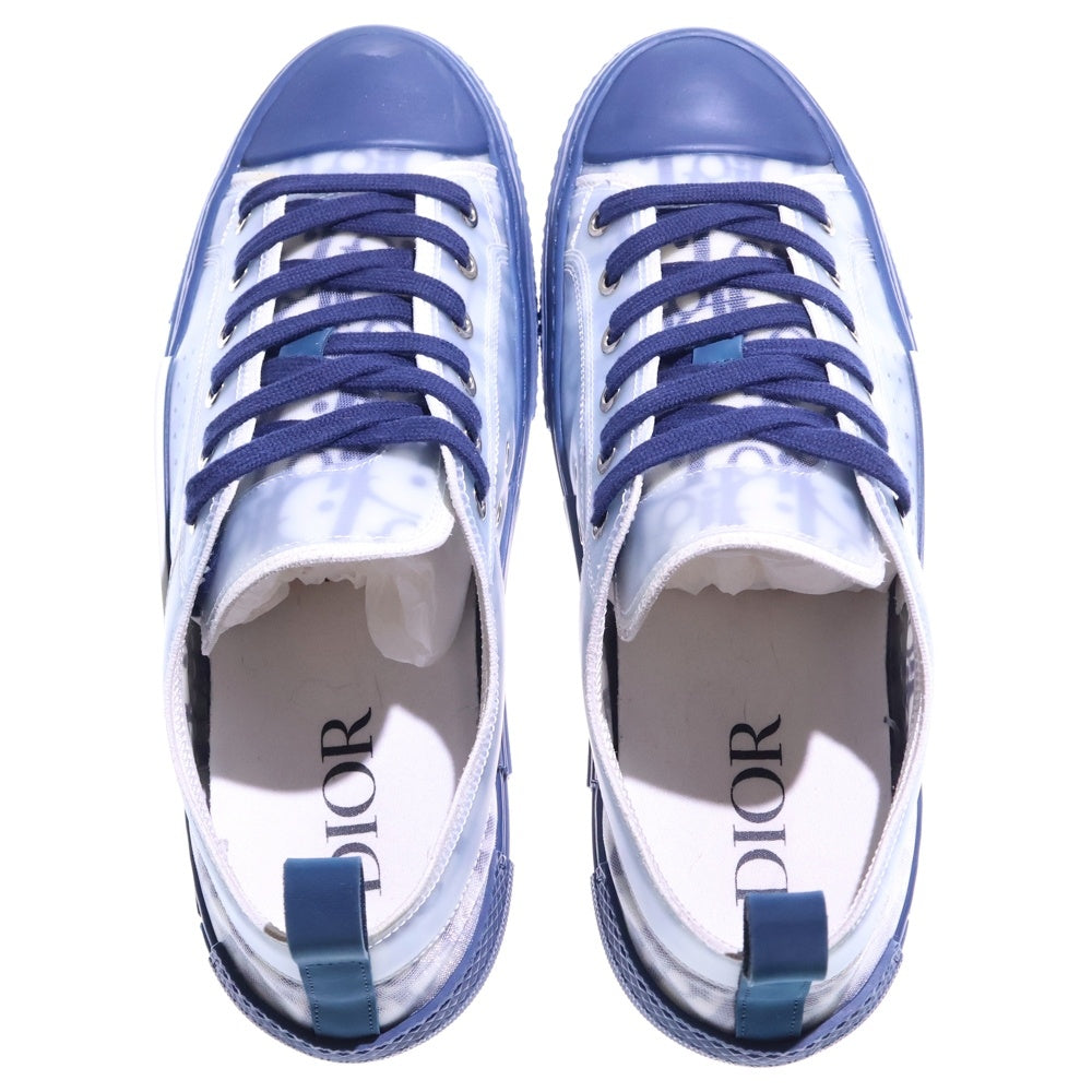 DIOR(ディオール) B23 オブリーク キャンバス クリアラバー ローカットスニーカー ブルー/ホワイト 3SN249YNT