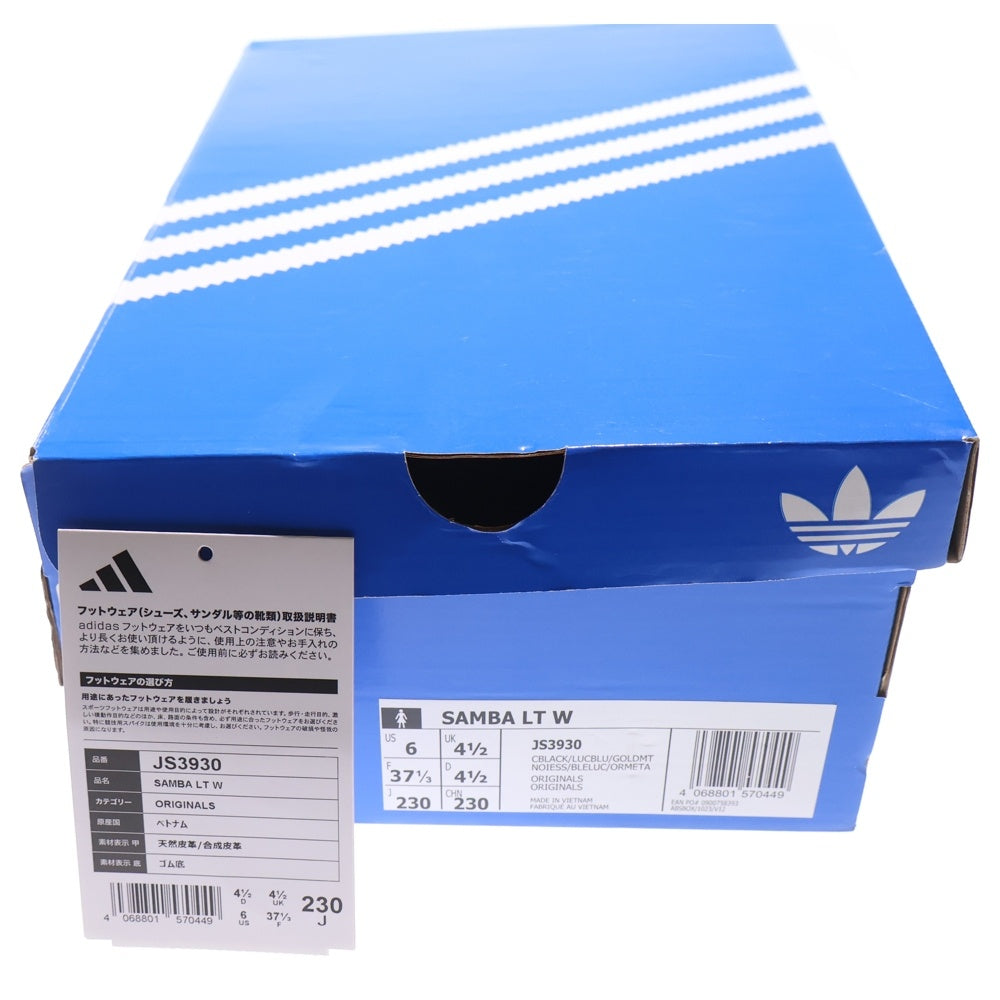 adidas(アディダス) WMNS SAMBA LT ウィメンズ サンバ ロングタン ローカットスニーカー カウプリント ブラック/ホワイト US6/23cm JS3930