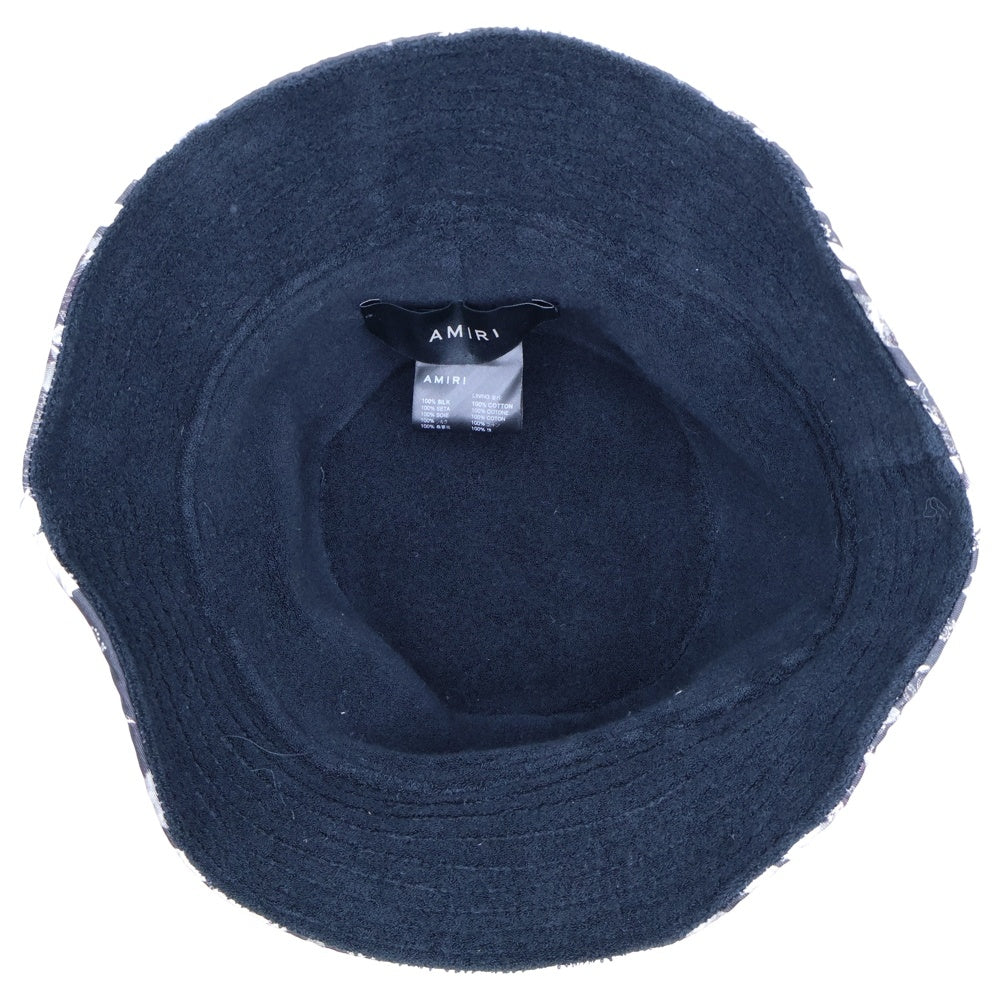AMIRI(アミリ) BANDANA REVERSIBLE BUCKET HAT バンダナ リバーシブルバケットハット 帽子 ブラック/ホワイト