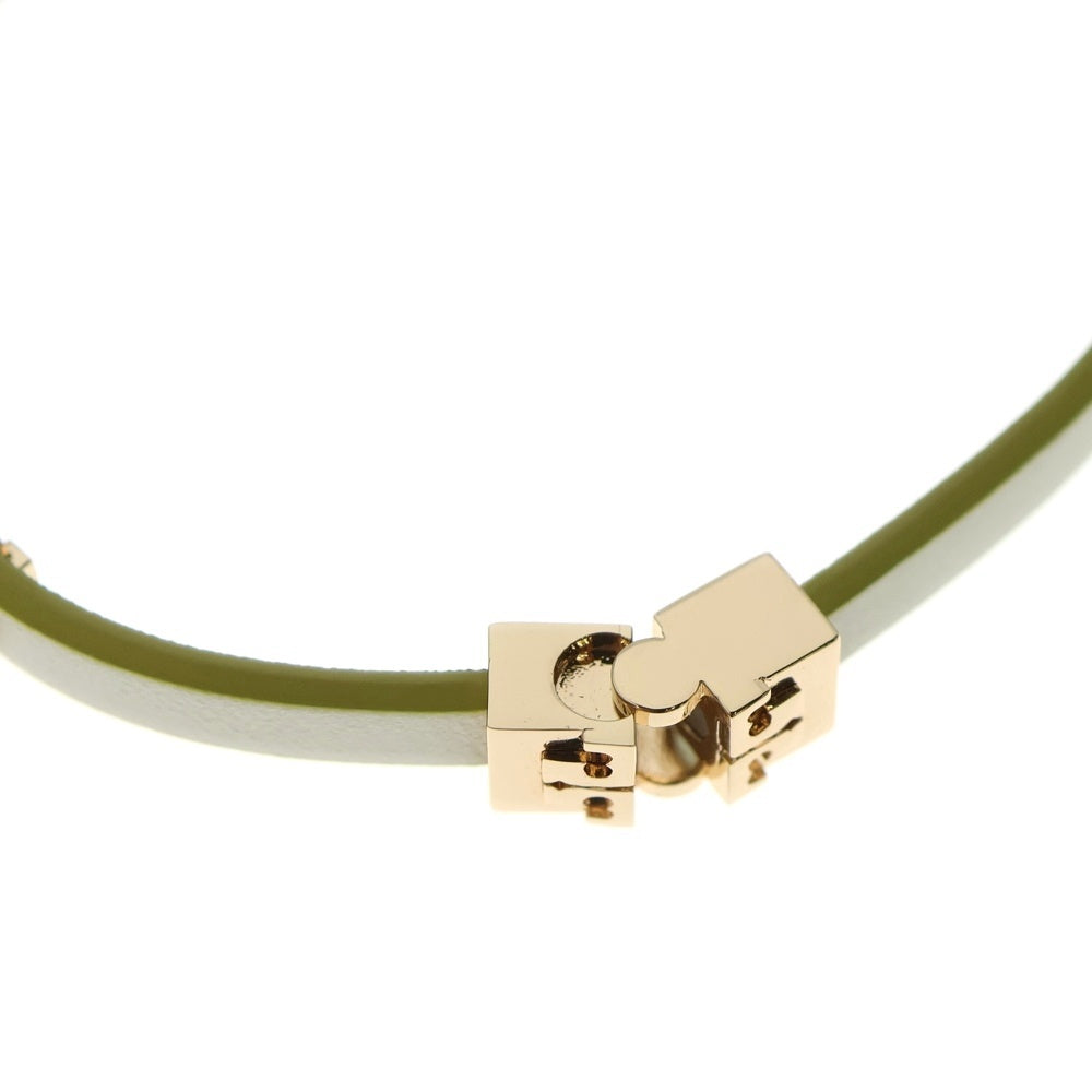 TORY BURCH(トリー バーチ) ELEANOR エノレア レザー ブレスレット ホワイト/イエロー レディース 147235