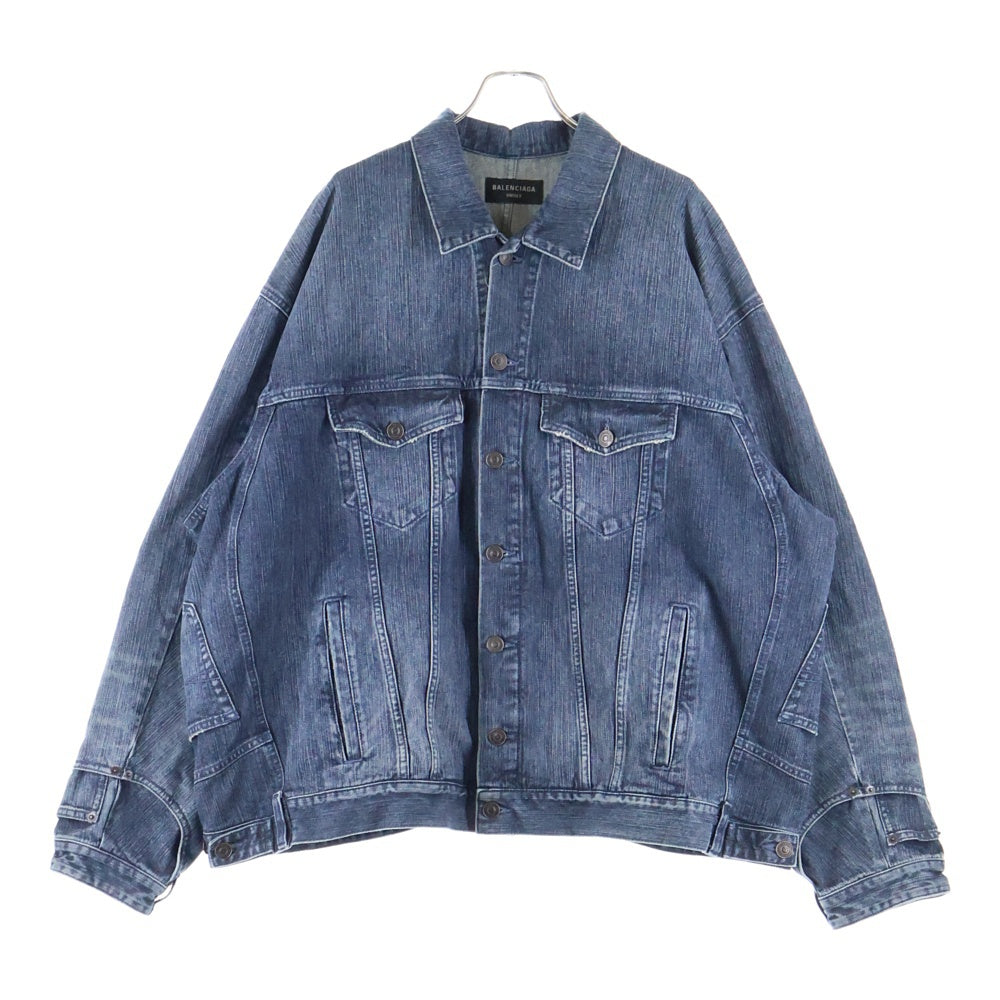 BALENCIAGA(バレンシアガ) 23AW DECONSTRUCTED JACKET 再構築 オーバーサイズ デニムジャケット インディゴ 767943 TNW65