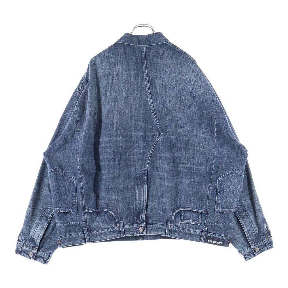 BALENCIAGA(バレンシアガ) 23AW DECONSTRUCTED JACKET 再構築 オーバーサイズ デニムジャケット インディゴ 767943 TNW65