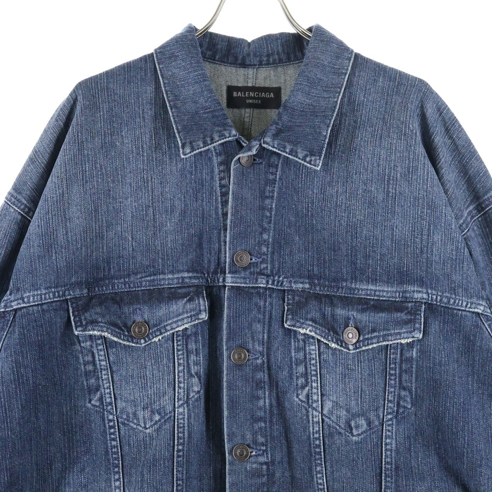 BALENCIAGA(バレンシアガ) 23AW DECONSTRUCTED JACKET 再構築 オーバーサイズ デニムジャケット インディゴ 767943 TNW65
