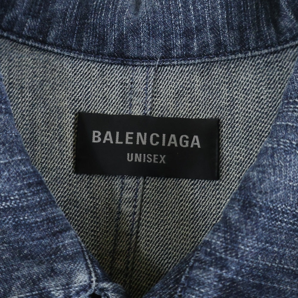 BALENCIAGA(バレンシアガ) 23AW DECONSTRUCTED JACKET 再構築 オーバーサイズ デニムジャケット インディゴ 767943 TNW65