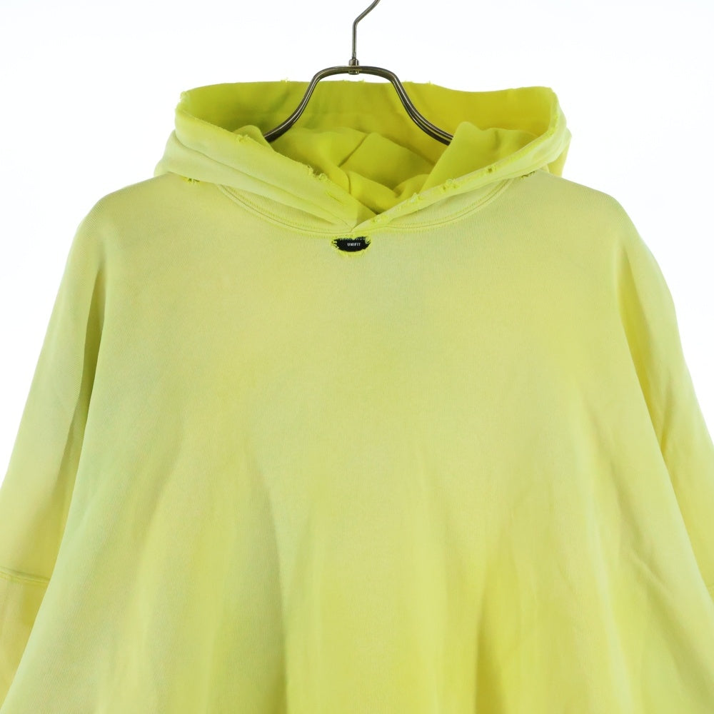 BALENCIAGA(バレンシアガ) 21AW OVERSIZED HOODIE オーバーサイズ デストロイ プルオーバーフーディー パーカー スウェット イエロー 651799 TJVN8