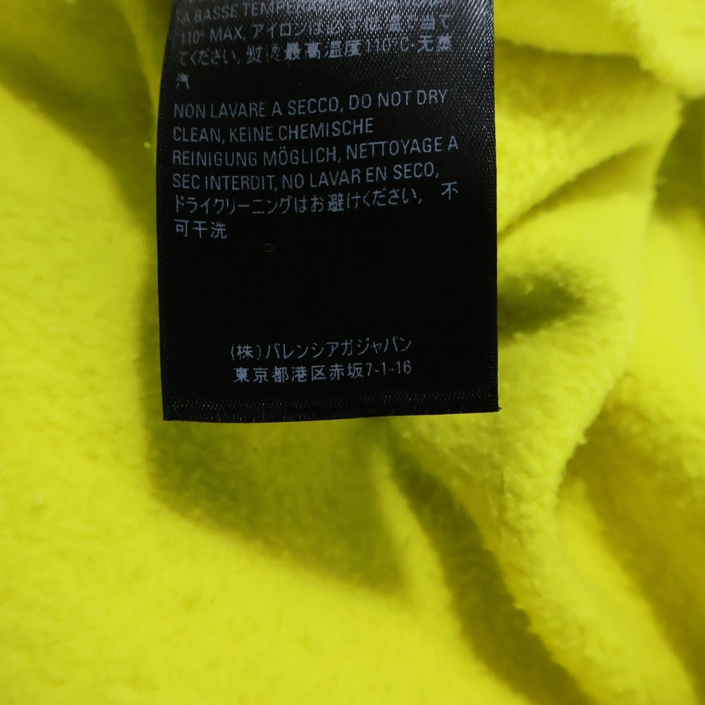 BALENCIAGA(バレンシアガ) 21AW OVERSIZED HOODIE オーバーサイズ デストロイ プルオーバーフーディー パーカー スウェット イエロー 651799 TJVN8