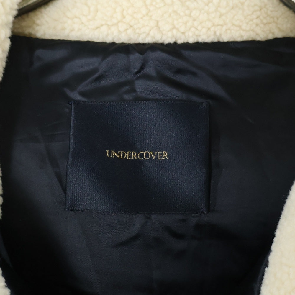 UNDERCOVER /UCT4202★17AW アンダーカバー ダウン ジャケット サイズ3 ブラック 黒 / 試着のみ /ハイネック アーム レザー ボア ブルゾン  アンダーカバー UNDERCOVER 17AW UCT4202 サイズ:3 袖レザーダウン