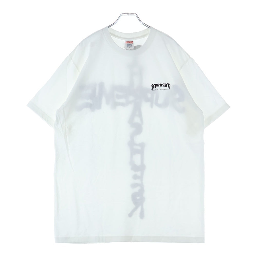SUPREME(シュプリーム) 24AW ×THRASHER Cross Tee スラッシャー クロス プリント 半袖Tシャツ カットソー ホワイト