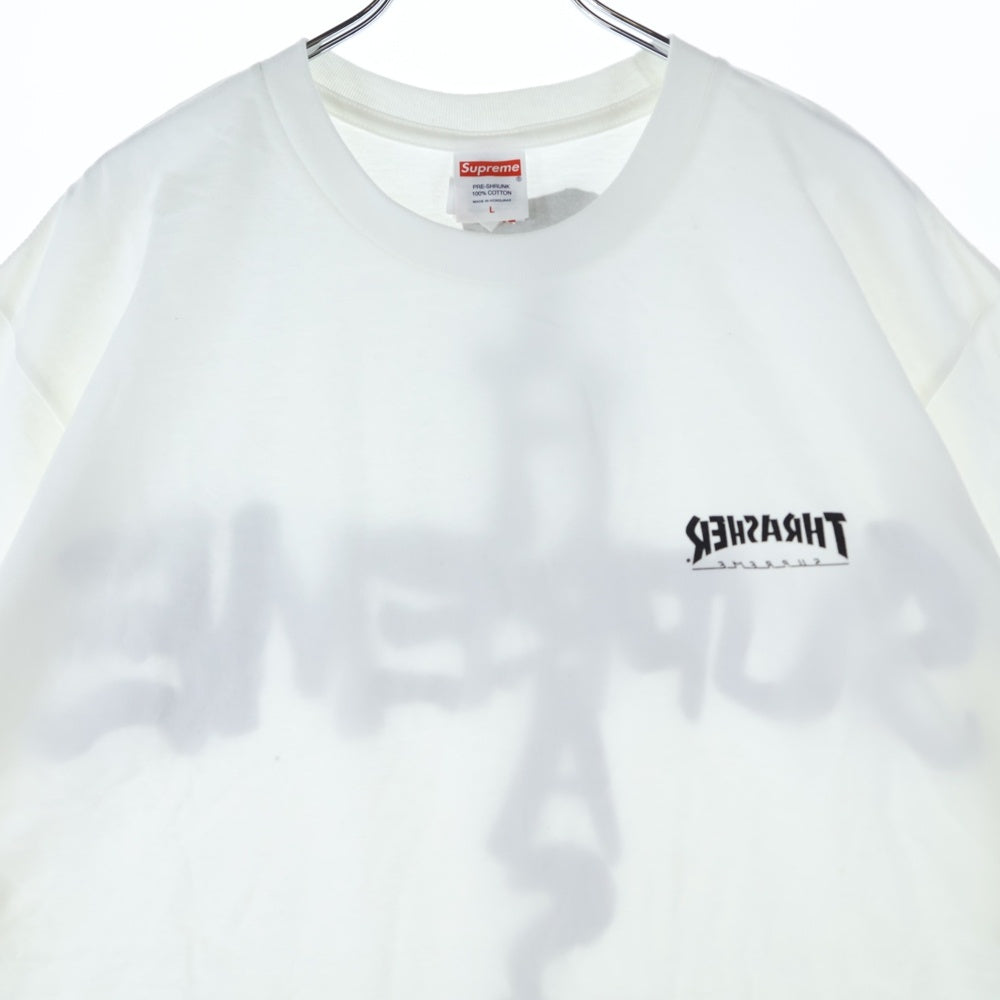 SUPREME(シュプリーム) 24AW ×THRASHER Cross Tee スラッシャー クロス プリント 半袖Tシャツ カットソー ホワイト