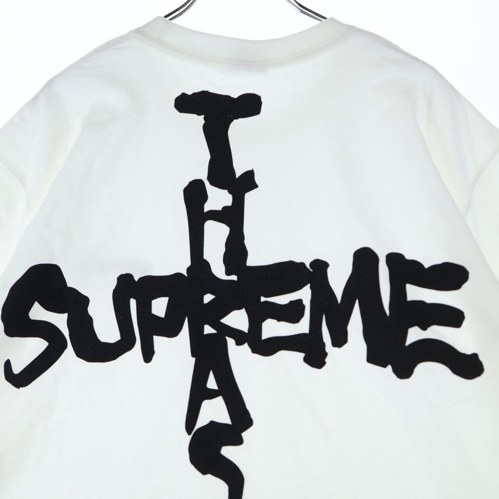 SUPREME(シュプリーム) 24AW ×THRASHER Cross Tee スラッシャー クロス プリント 半袖Tシャツ カットソー ホワイト