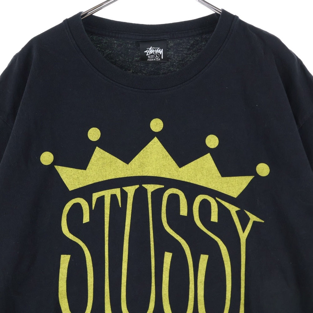 STUSSY(ステューシー) ×OUR LEGACY KING SIZE PIGMENT DYED TEE アワーレガシー キングサイズ ピグメントダイ 半袖Tシャツ カットソー ブラック