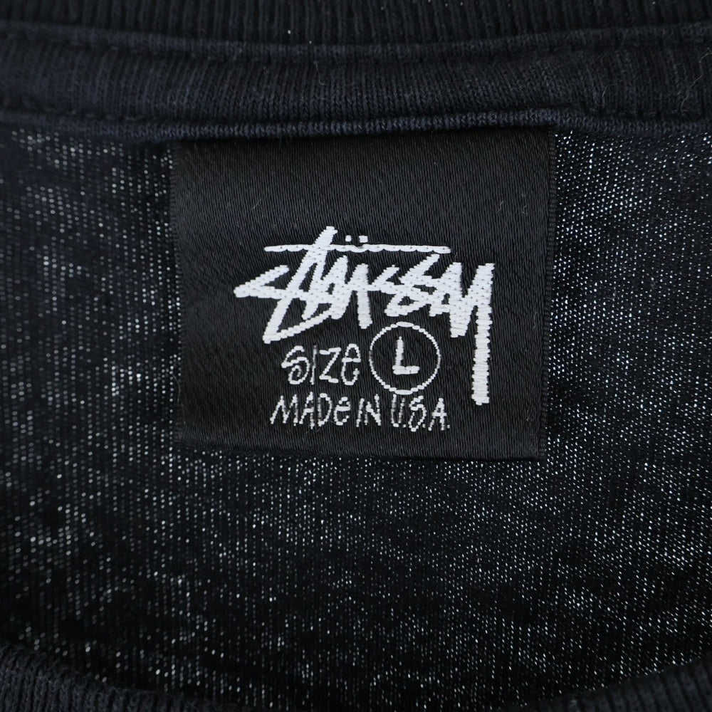 STUSSY(ステューシー) ×OUR LEGACY KING SIZE PIGMENT DYED TEE アワーレガシー キングサイズ ピグメントダイ 半袖Tシャツ カットソー ブラック
