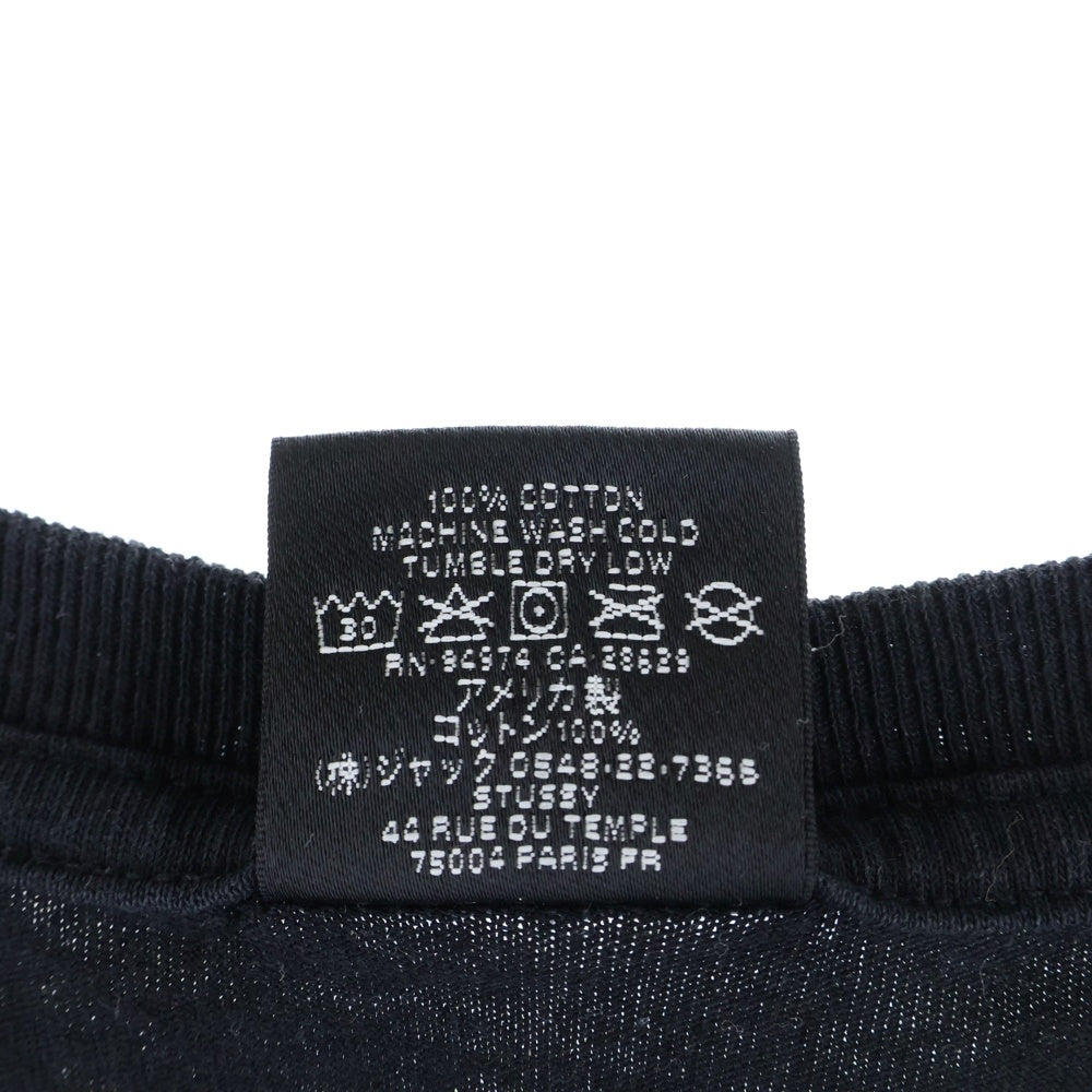 STUSSY(ステューシー) ×OUR LEGACY KING SIZE PIGMENT DYED TEE アワーレガシー キングサイズ ピグメントダイ 半袖Tシャツ カットソー ブラック