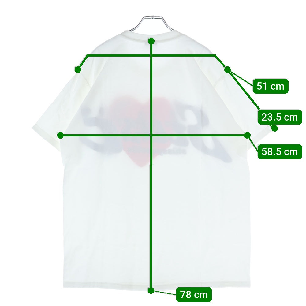 STUSSY(ステューシー) ×CPFM HERAT TEE カクタスプラントフリーマーケット ハート プリント 半袖Tシャツ カットソー ホワイト