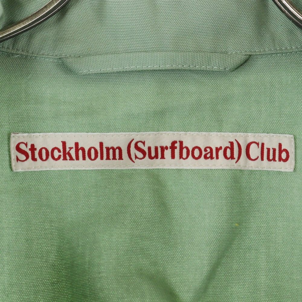 NO BRAND(ノーブランド) STOCKHOLM SURFBOARD CLUB ストックホルムサーフボードクラブ COACH JACKET コーチ ロゴエンブロイダリー ジャケット グリーン