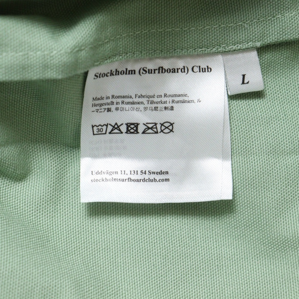 NO BRAND(ノーブランド) STOCKHOLM SURFBOARD CLUB ストックホルムサーフボードクラブ COACH JACKET コーチ ロゴエンブロイダリー ジャケット グリーン