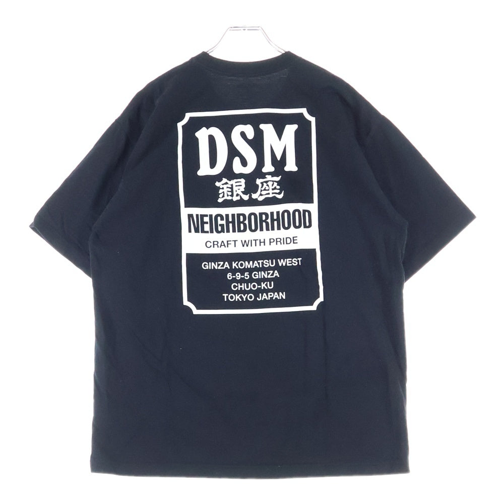 NEIGHBORHOOD(ネイバーフッド) ×Dover Street Market Ginza Tee ドーバーストリートマーケット 銀座 プリント 半袖Tシャツ カットソー ブラック