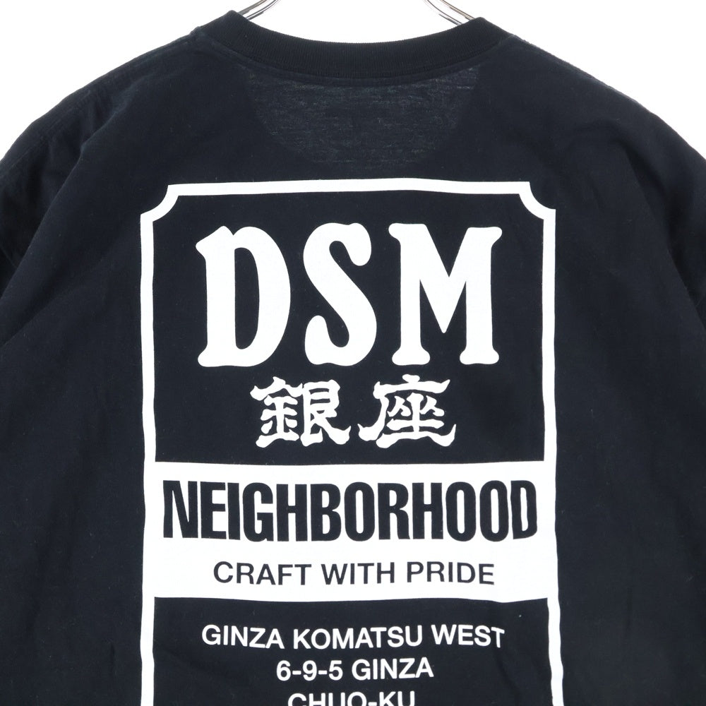 NEIGHBORHOOD(ネイバーフッド) ×Dover Street Market Ginza Tee ドーバーストリートマーケット 銀座 プリント 半袖Tシャツ カットソー ブラック