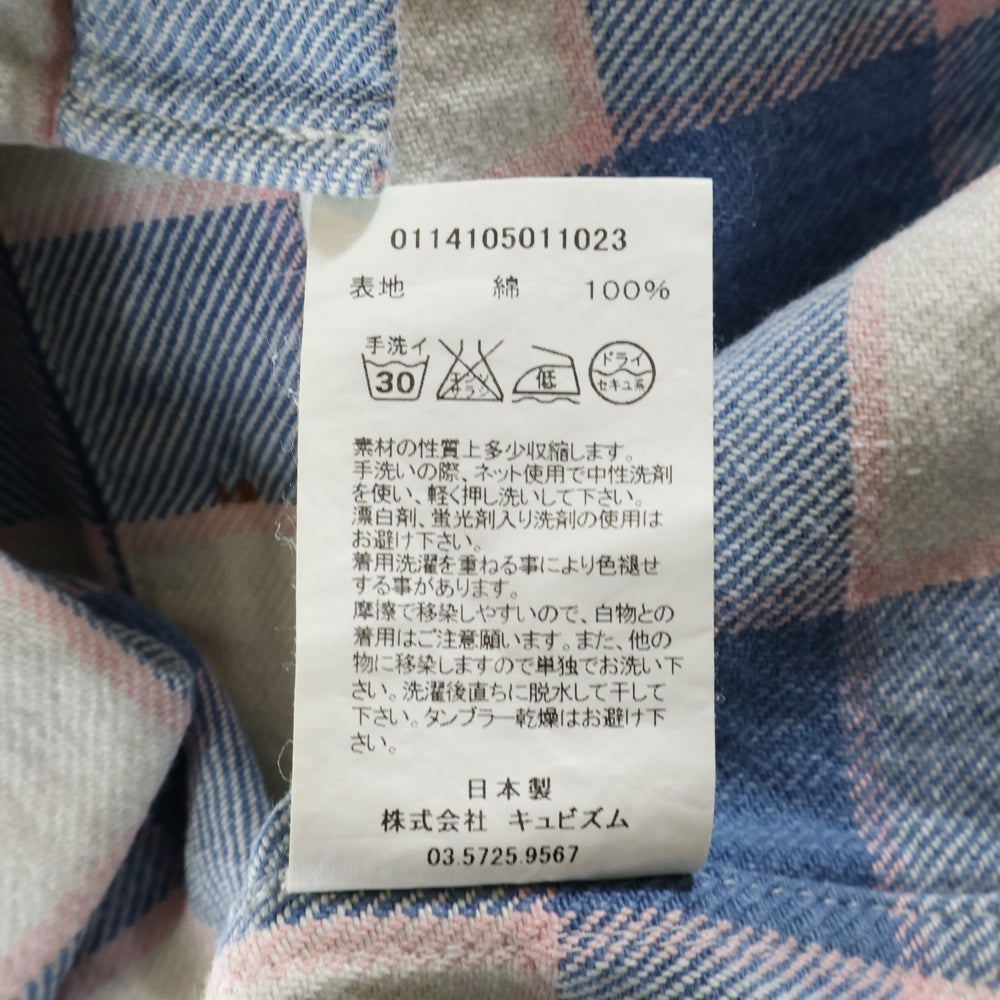 VISVIM(ヴィスヴィム) 14SS BLACK ELK FLANNEL ブラック エリュク フランネル バッファローチェック コットン 長袖シャツ ブルー/ホワイト 0114105011023