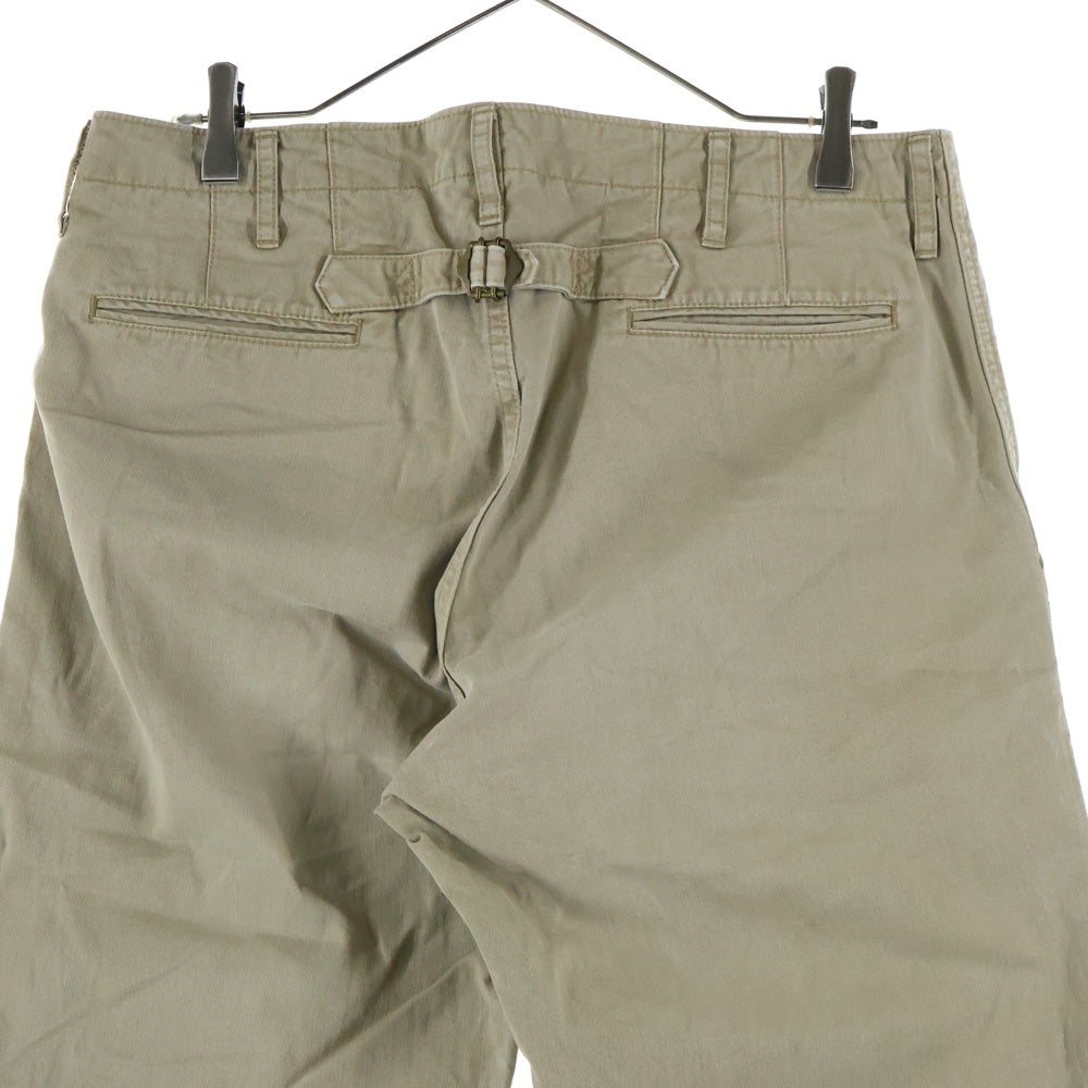 VISVIM(ヴィスヴィム) CHINO PANTS シンチバック コットン ストレート チノパンツ ベージュ VS0001456