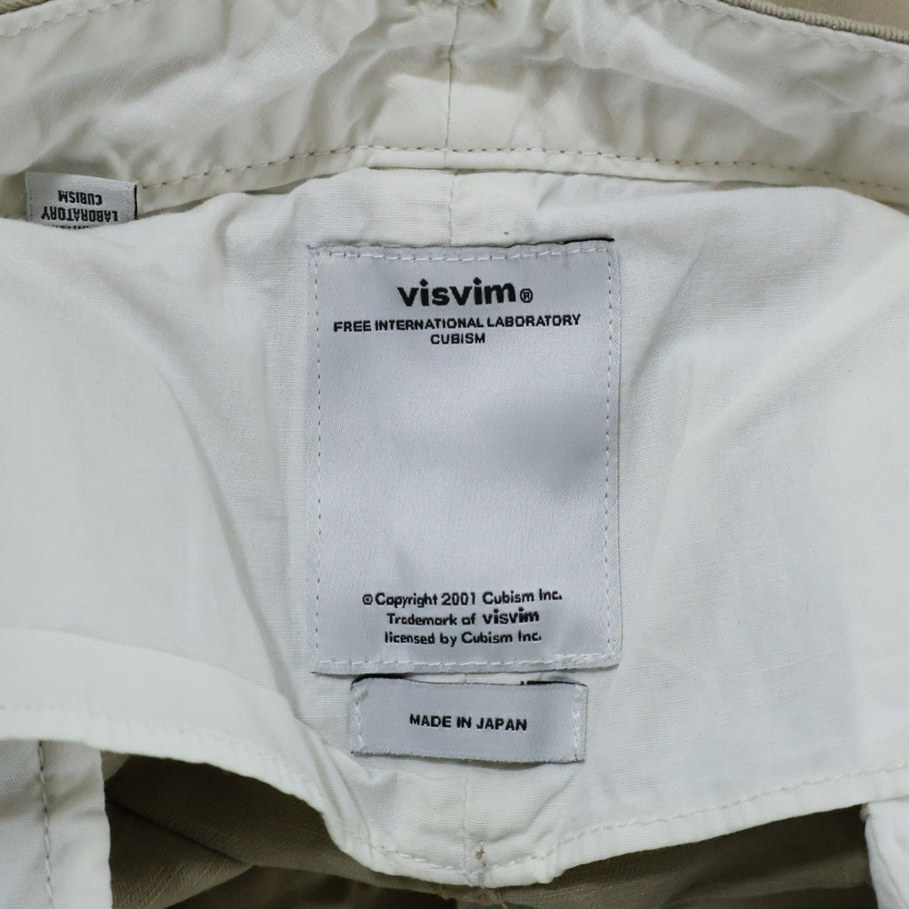 VISVIM(ヴィスヴィム) CHINO PANTS シンチバック コットン ストレート チノパンツ ベージュ VS0001456