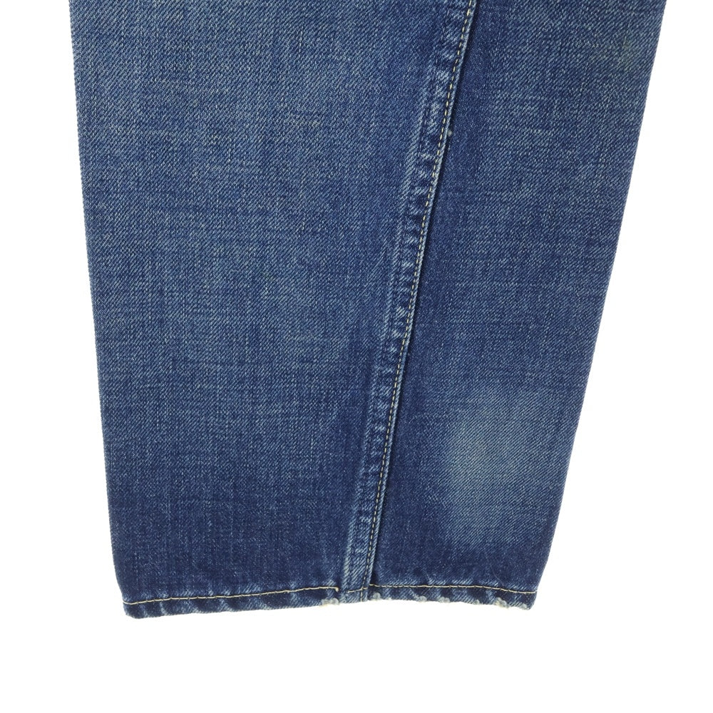 VISVIM(ヴィスヴィム) FLUXUS 03D2.5 SERGE DE NIMES パイソンパッチ ダメージ加工 セルビッチ デニムパンツ インディゴ