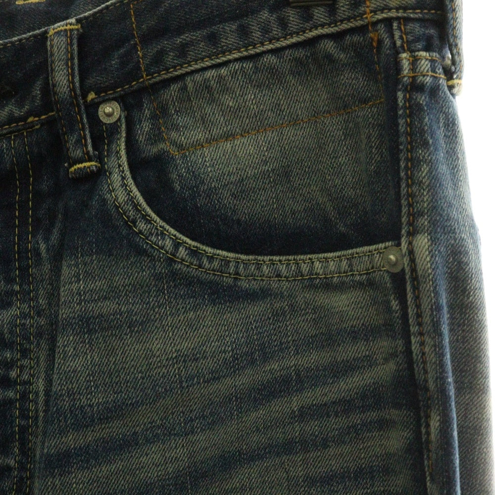 VISVIM(ヴィスヴィム) 13SS SOCIAL SCULPTURE DENIM 01D10 ソーシャル スカルプチャー ダメージ加工 デニムパンツ インディゴ 0113105005019