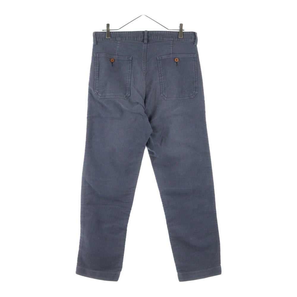 VISVIM(ヴィスヴィム) 14SS PASTORAL PANTS DMGD MOLESKIN モールスキン ボタンフライ ストレートパンツ ネイビー 0114105008013