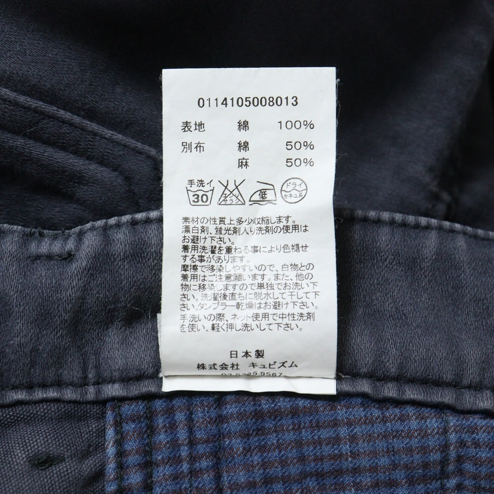 VISVIM(ヴィスヴィム) 14SS PASTORAL PANTS DMGD MOLESKIN モールスキン ボタンフライ ストレートパンツ ネイビー 0114105008013