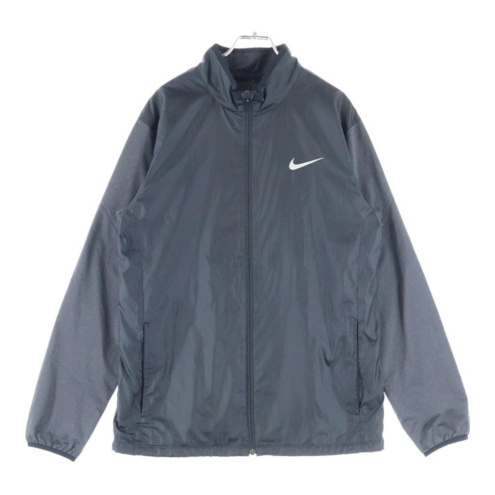 NIKE(ナイキ) ロゴプリント ジップアップ ナイロン ジャケットブラック 726402-010