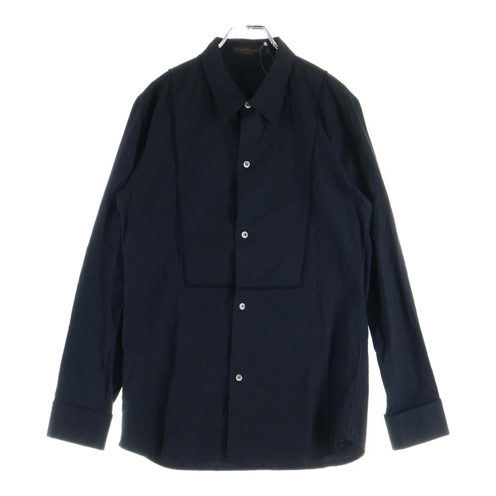 UNDERCOVER(アンダーカバー) 04SS ストライプ切り替え ロングスリーブ コットン長袖シャツ ブラック E257-SH9