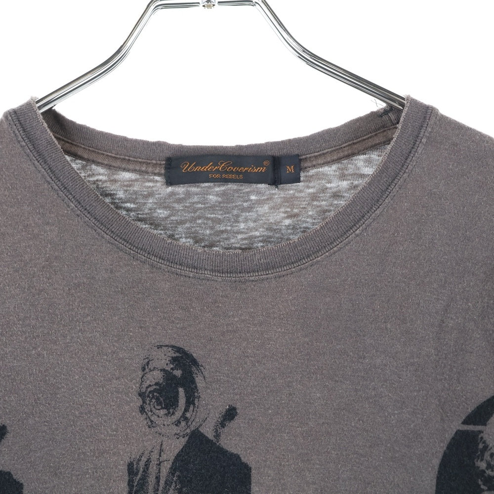 UNDERCOVER(アンダーカバー) 04AW BUT BEAUTIFUL期 ダメージ加工 クルーネック半袖Tシャツ カットソー ブラウン B224-T1