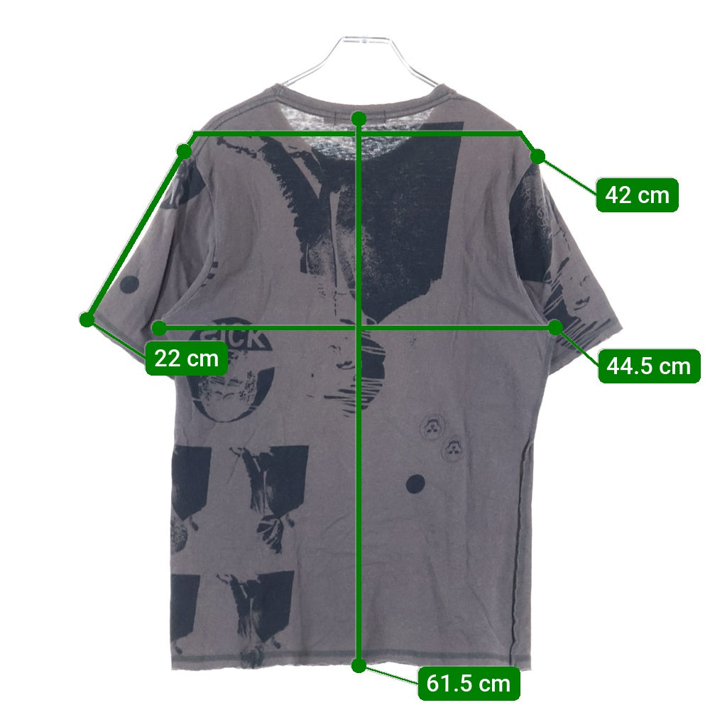 UNDERCOVER(アンダーカバー) 04AW BUT BEAUTIFUL期 ダメージ加工 クルーネック半袖Tシャツ カットソー ブラウン B224-T1