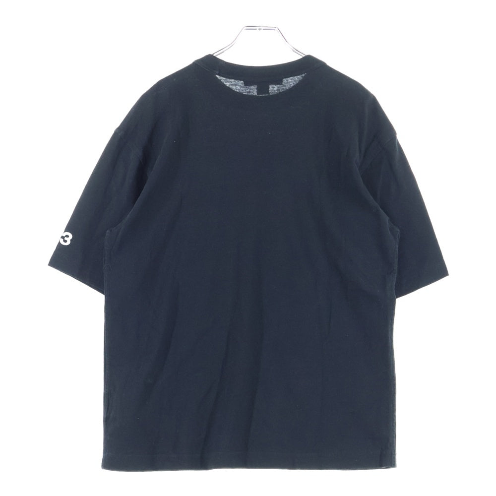 Y-3(ワイスリー) M DISTRESSED SIGNATURE SS TEE エム ディストレスド シグネチャー ショートスリーブ クルーネック半袖Tシャツ カットソー ブラック FQ4114